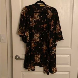 Floral Print Kimono